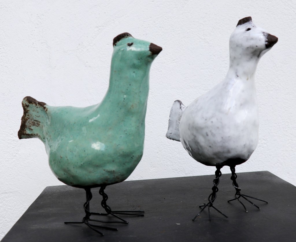 B.Sandvig-keramik-fugle Birgitte Sandvik keramik Frederikssund kunstforening
